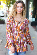 Autumn Bloom Babydoll Top