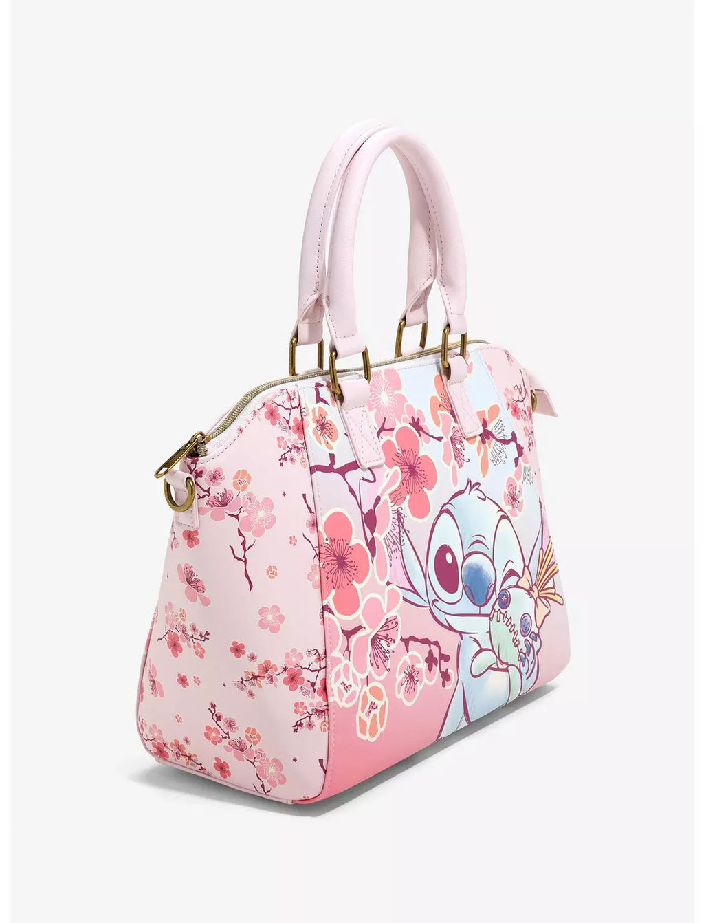 Loungefly Disney Stitch Cherry Blossoms Satchel Bag