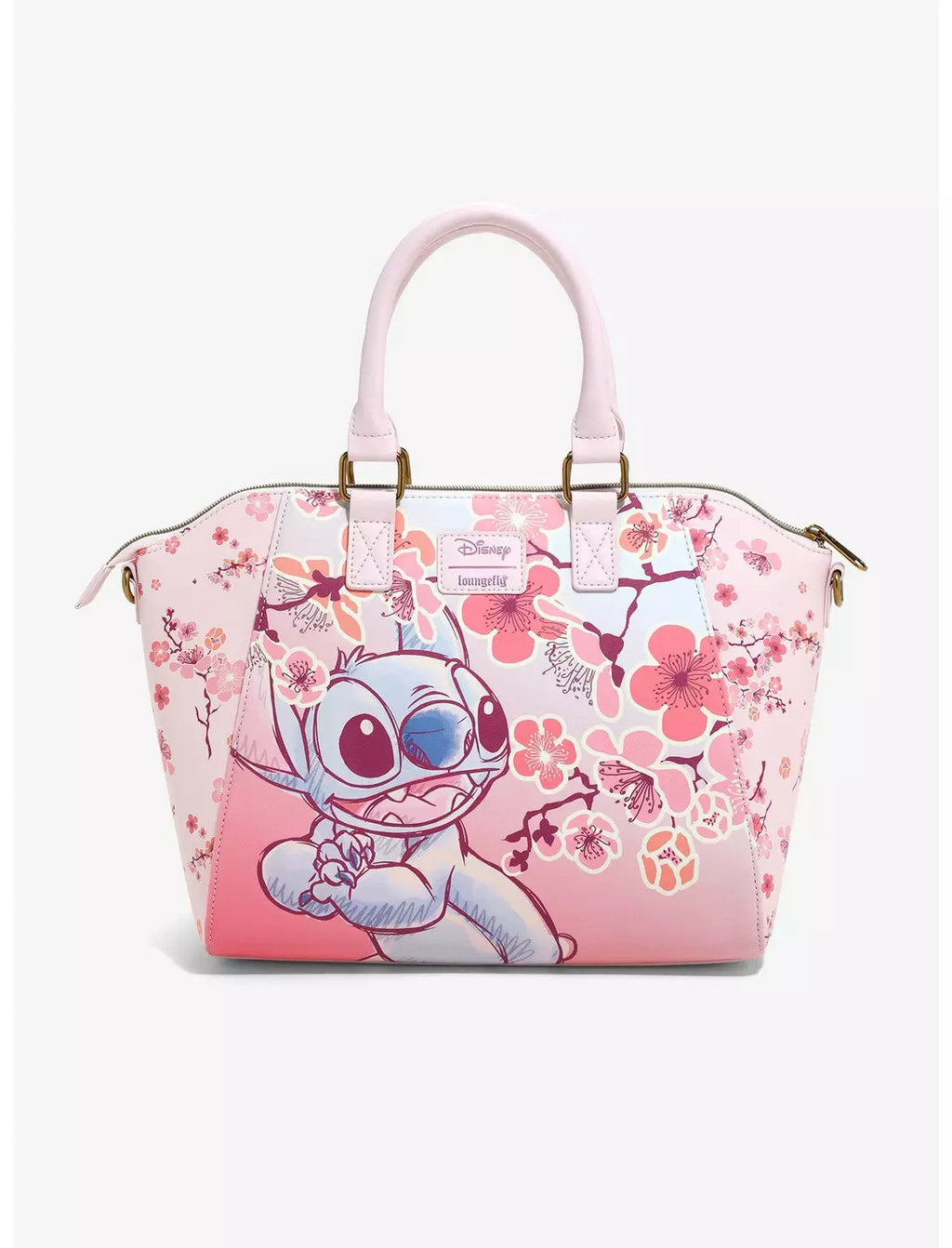 Loungefly Disney Stitch Cherry Blossoms Satchel Bag