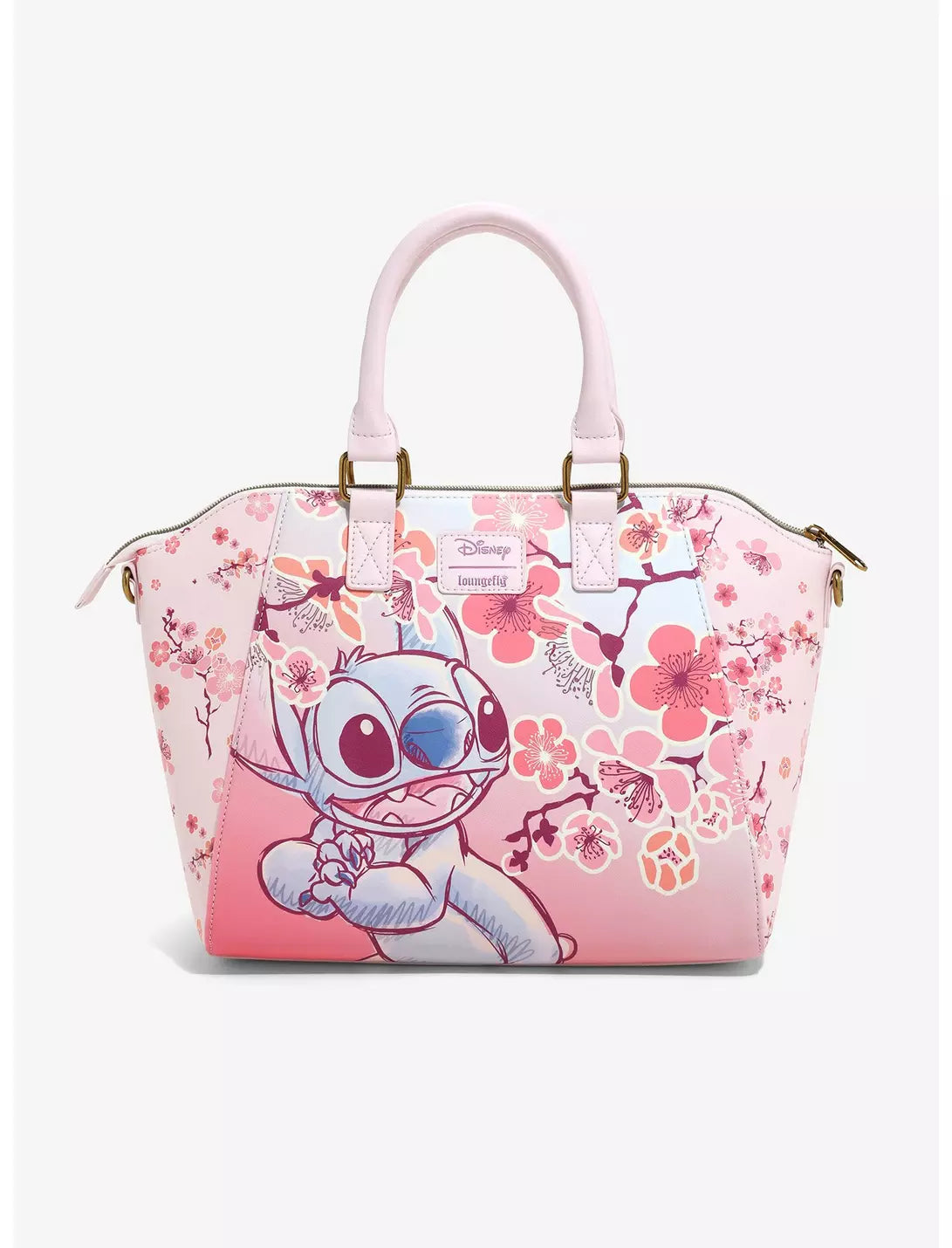 Loungefly Disney Stitch Cherry Blossoms Satchel Bag