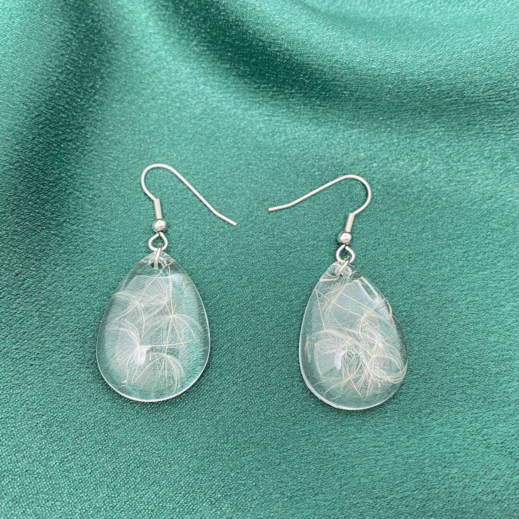 Dandelion Teardrop Earrings