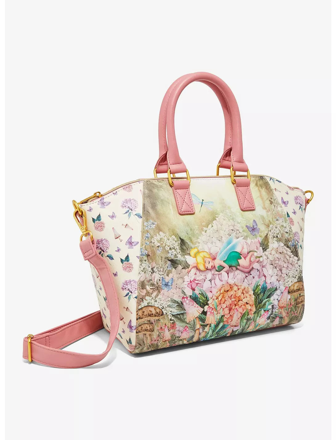 Loungefly Disney Tinker Bell Flower Nap Satchel Bag