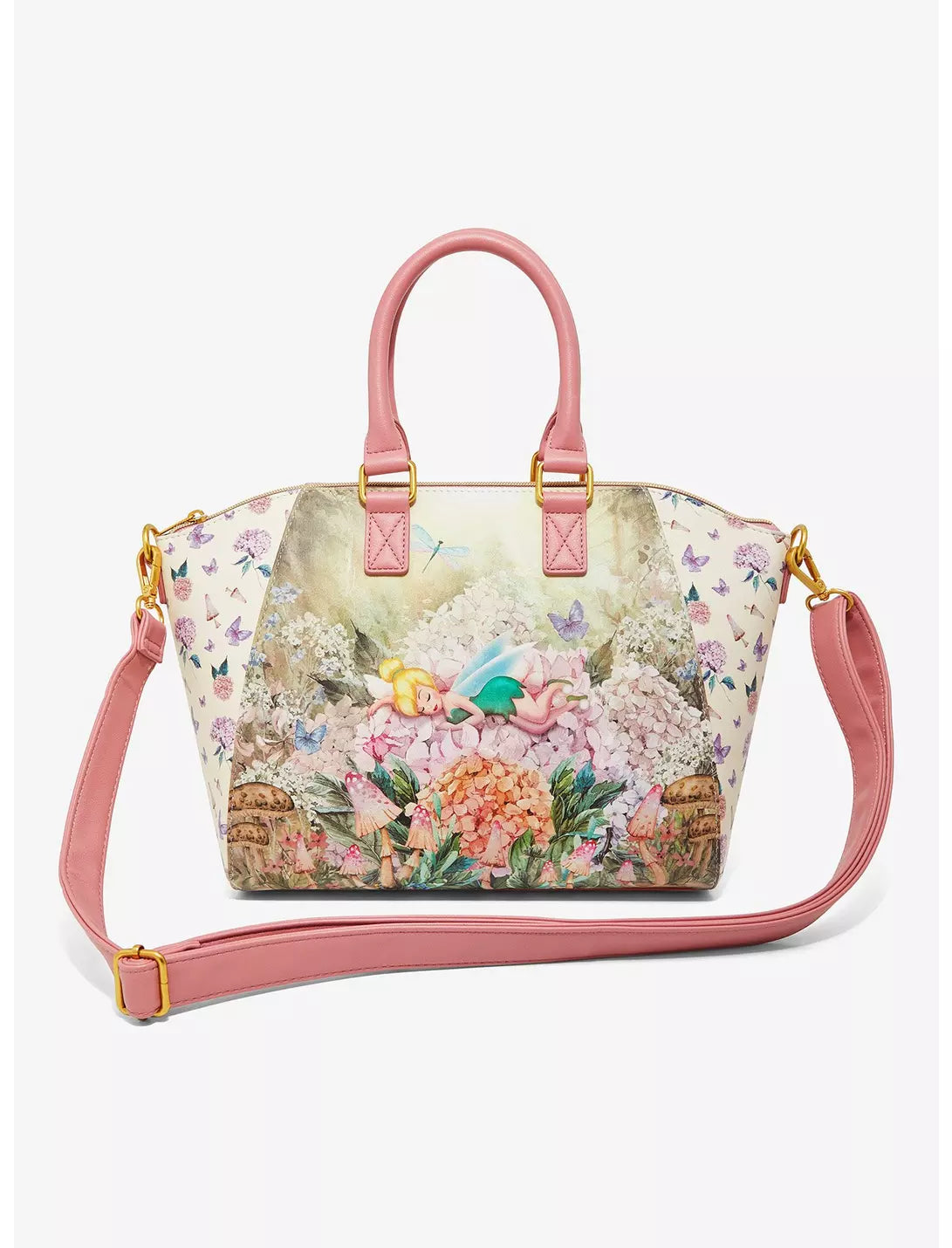 Loungefly Disney Tinker Bell Flower Nap Satchel Bag