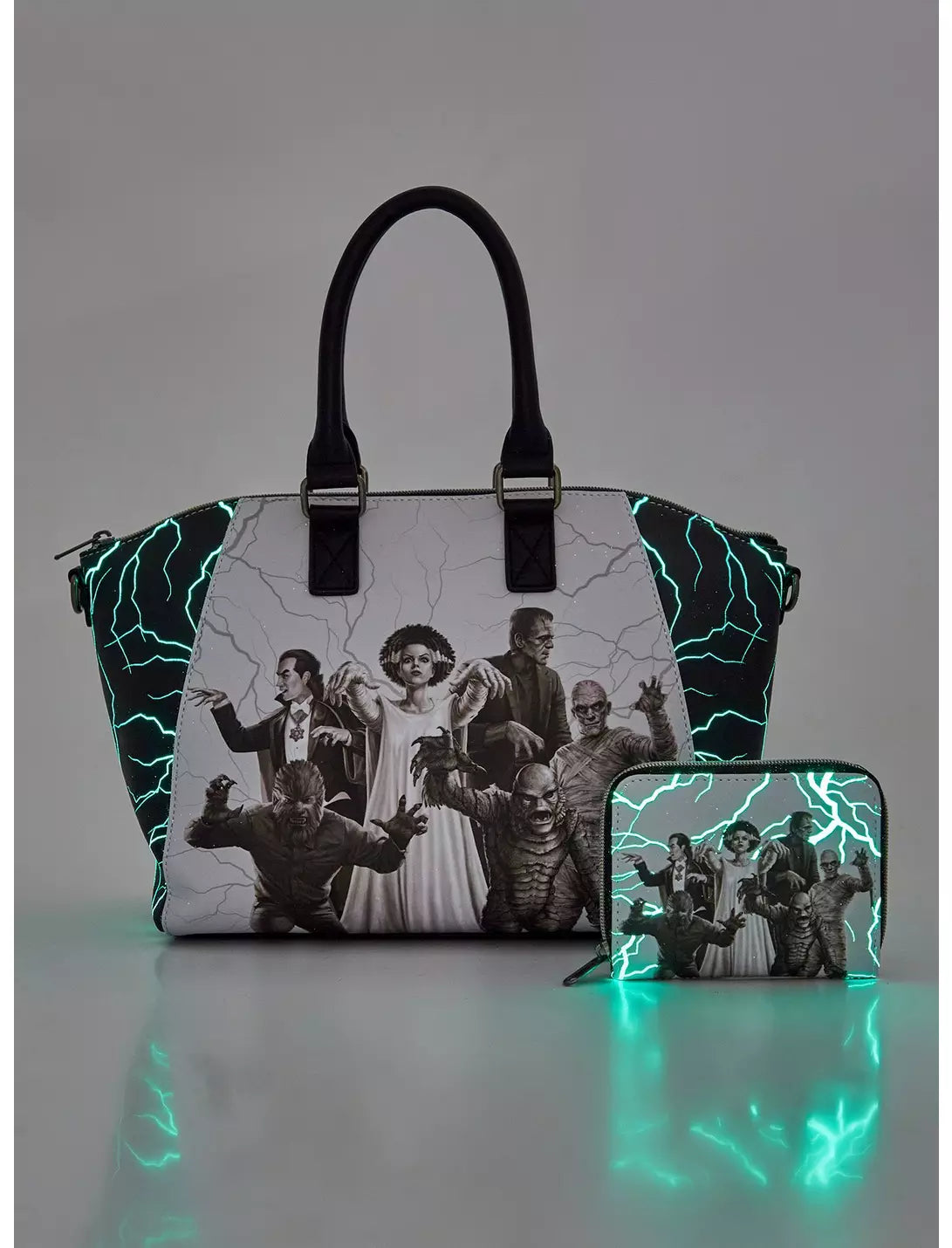 Loungefly Universal Monsters Glow-In-The-Dark Satchel Bag