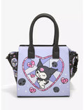 Loungefly Sanrio Kuromi Heart Stained Glass Satchel Crossbody Bag