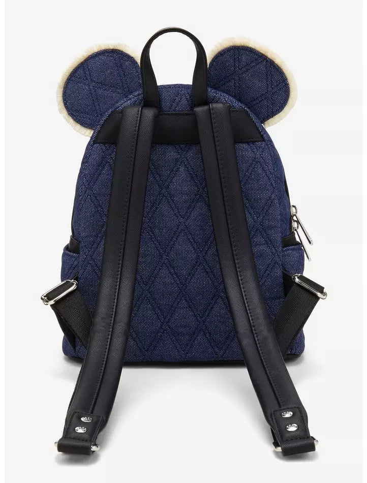Loungefly Disney Minnie Mouse Denim Quilted Mini Backpack