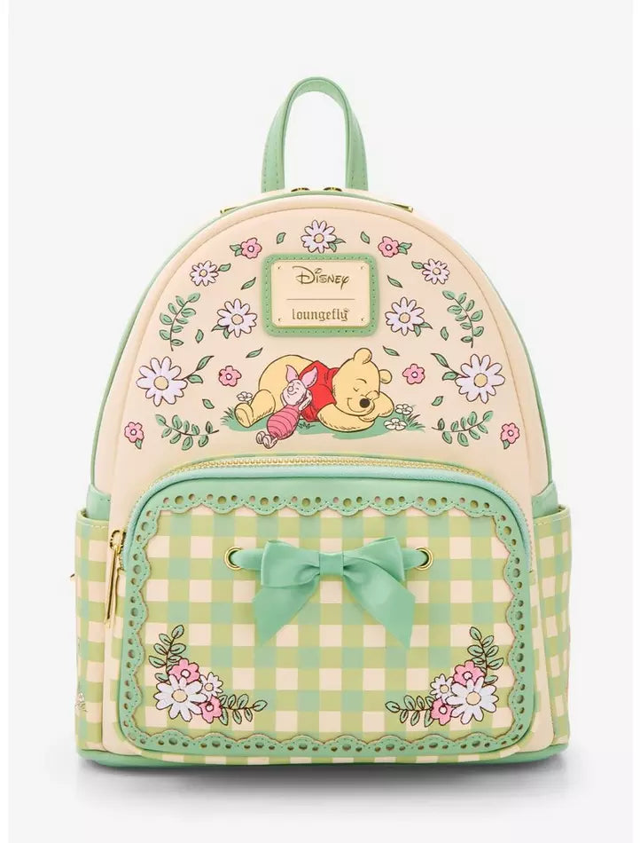 Loungefly Disney Winnie the Pooh Floral Gingham Mini Backpack