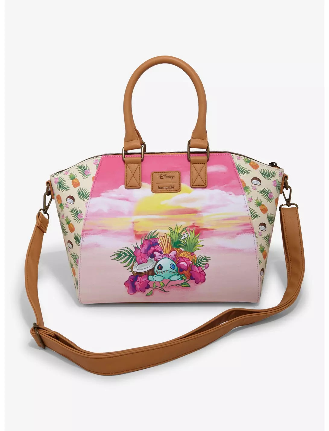 Loungefly Disney Stitch &amp; Angel Sunset Satchel Bag