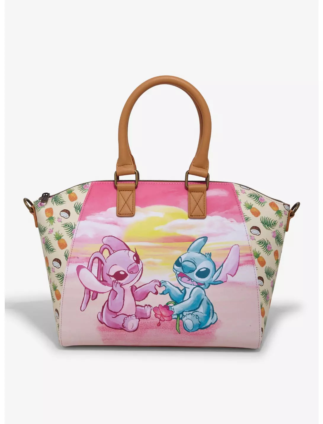 Loungefly Disney Stitch &amp; Angel Sunset Satchel Bag