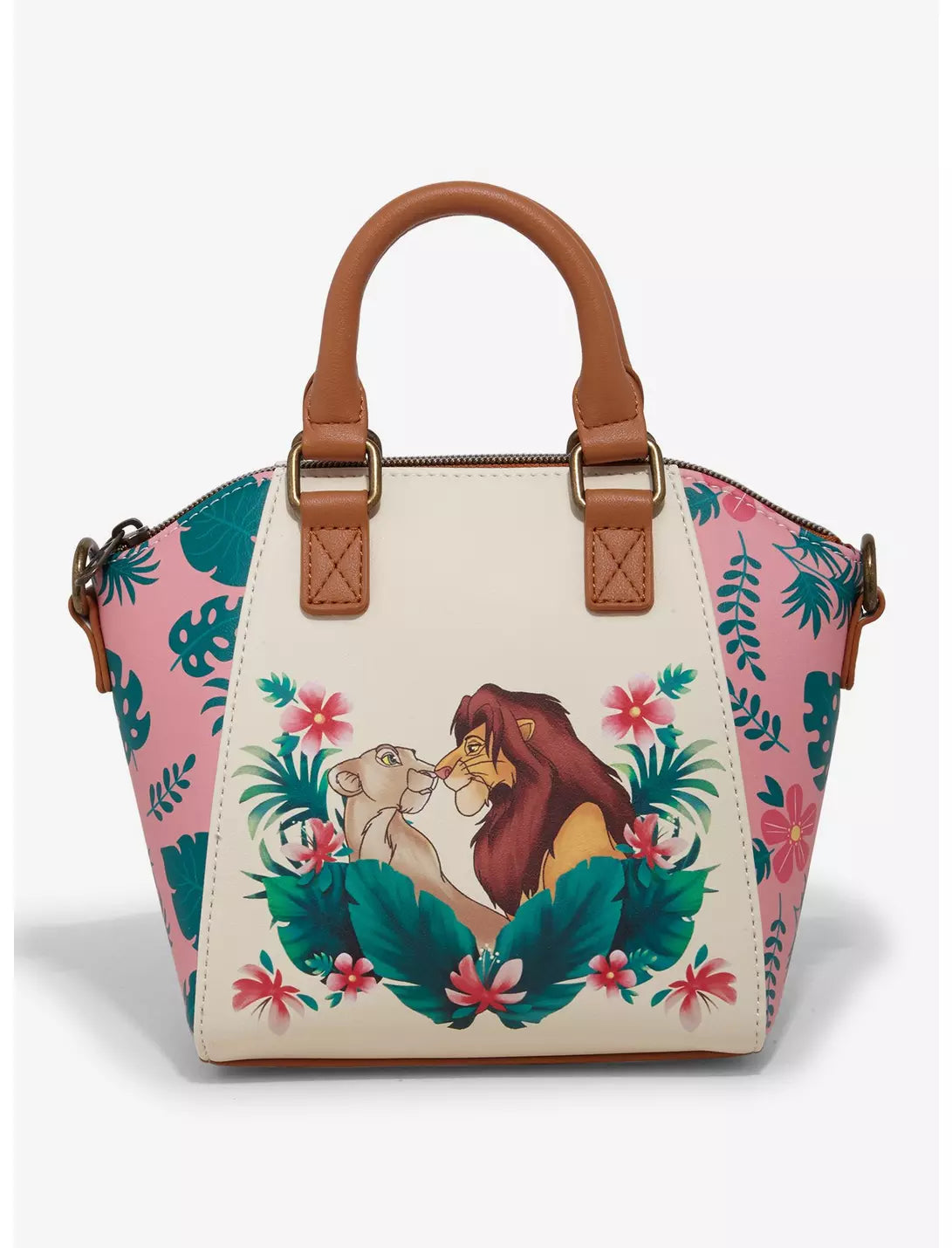 Loungefly Disney The Lion King Simba &amp; Nala Tropical Mini Satchel Bag