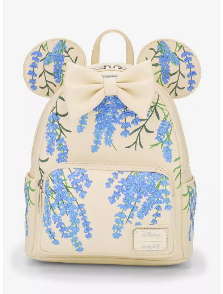 Loungefly Disney Minnie Mouse Blue Floral Mini Backpack