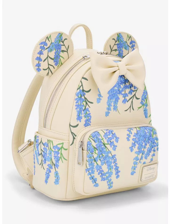 Loungefly Disney Minnie Mouse Blue Floral Mini Backpack