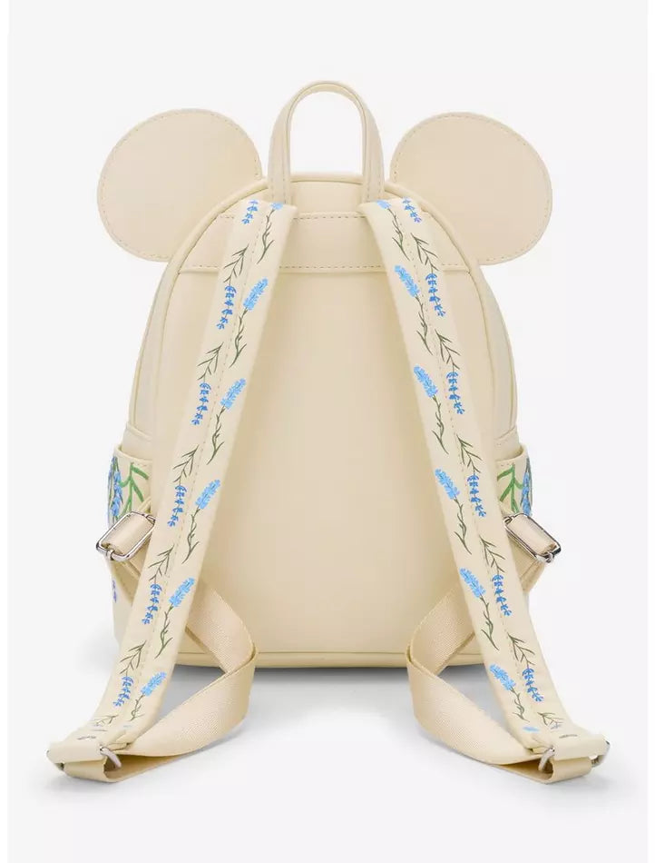 Loungefly Disney Minnie Mouse Blue Floral Mini Backpack