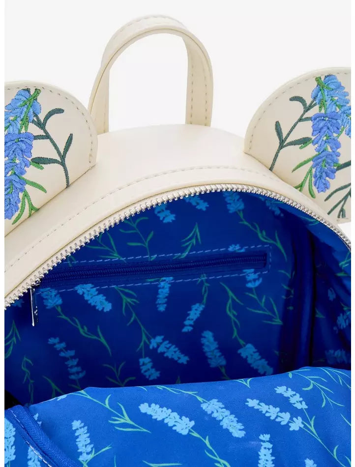 Loungefly Disney Minnie Mouse Blue Floral Mini Backpack