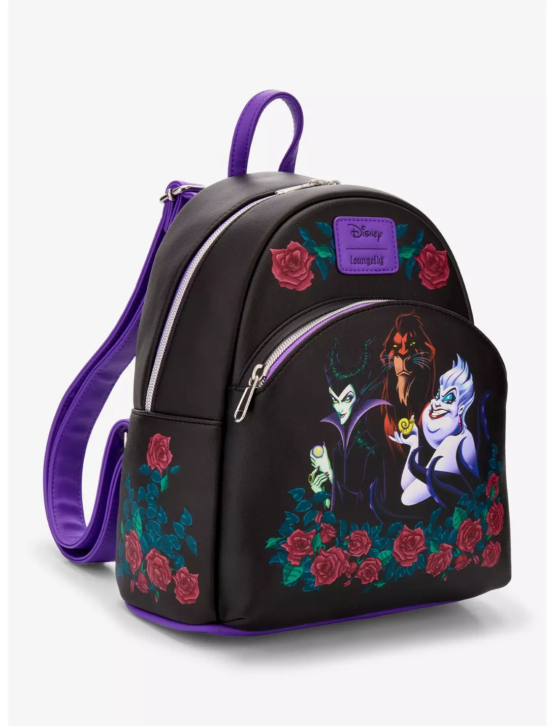 Loungefly Disney Villains Trio Roses Mini Backpack