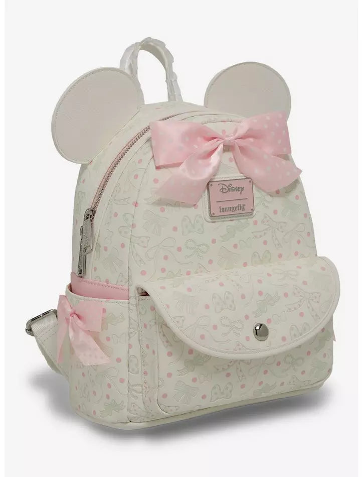 Loungefly Disney Minnie Mouse Bows &amp; Ribbons Mini Backpack