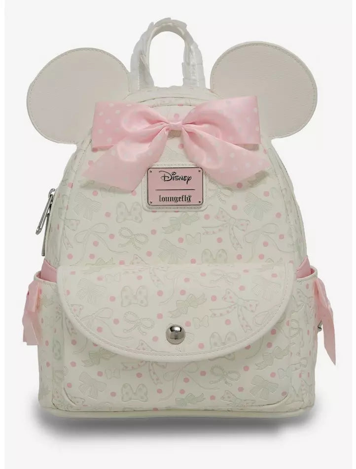 Loungefly Disney Minnie Mouse Bows &amp; Ribbons Mini Backpack