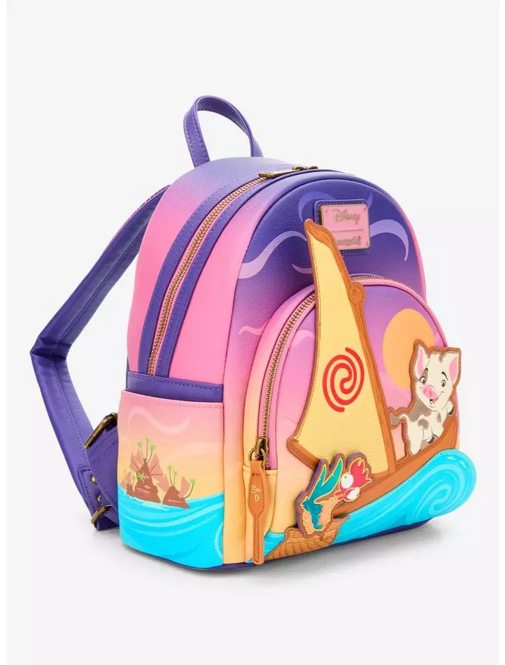 ON PREORDER - Loungefly Disney Moana Pua & Hei Hei Boat Mini Backpack