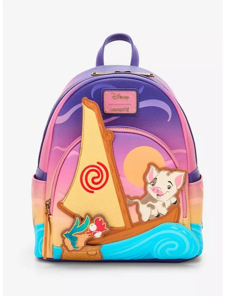 ON PREORDER - Loungefly Disney Moana Pua & Hei Hei Boat Mini Backpack