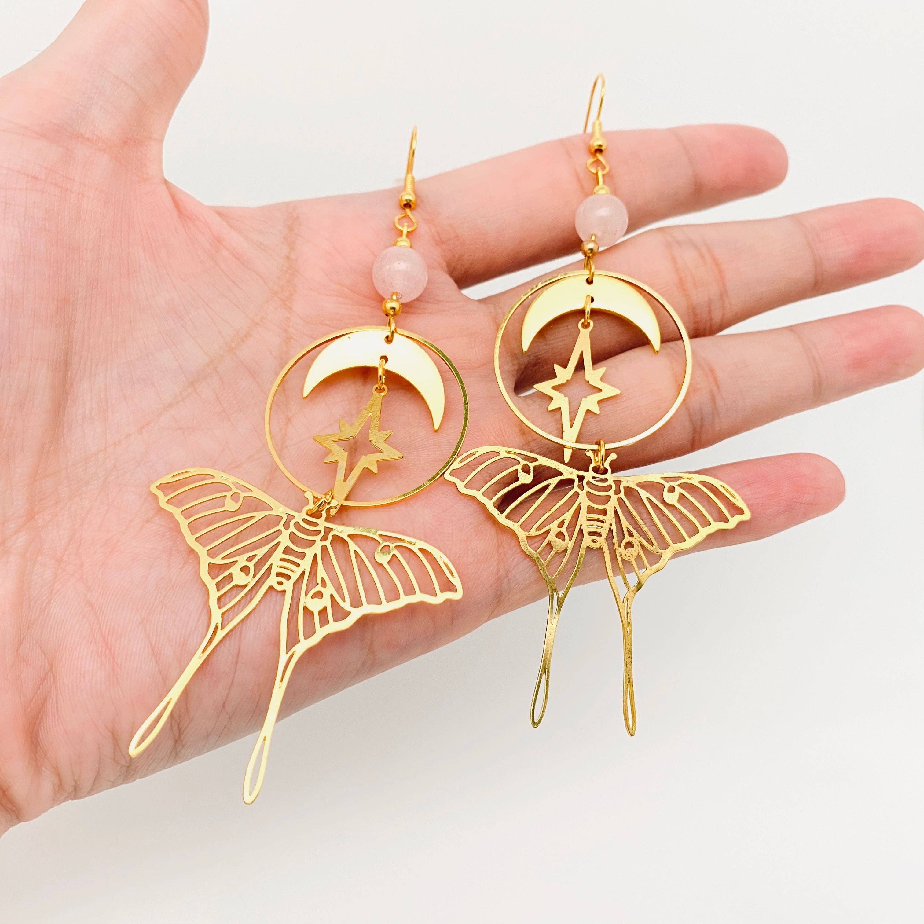 Luna Moth Statement Earrings