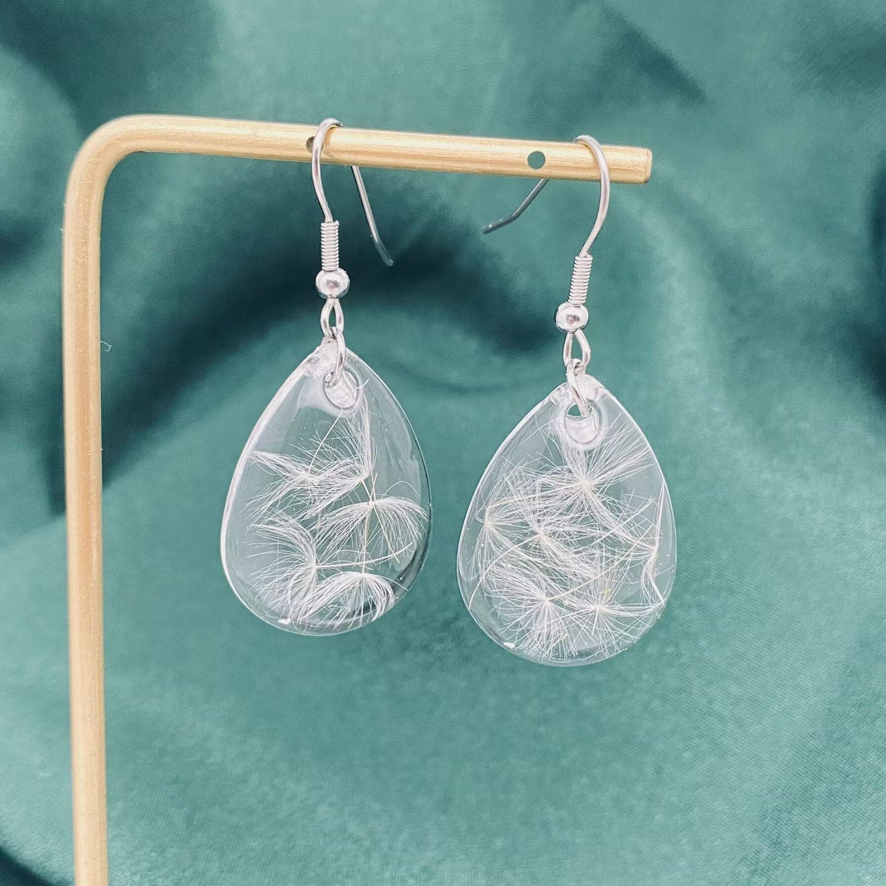 Dandelion Teardrop Earrings