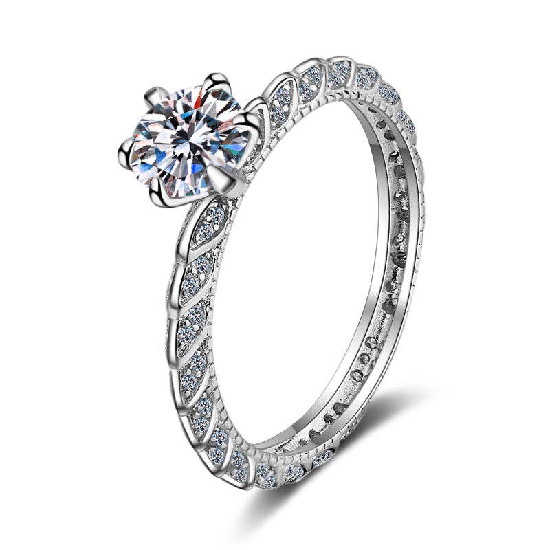 Six-Prong Moissanite Statement Ring