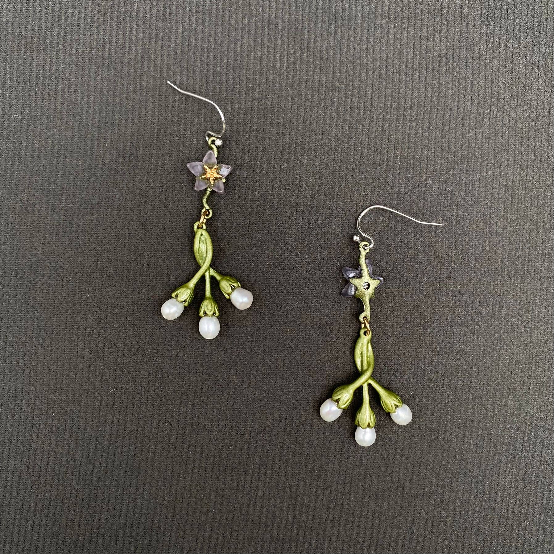 Forget-me-not Flower Dangle Earrings