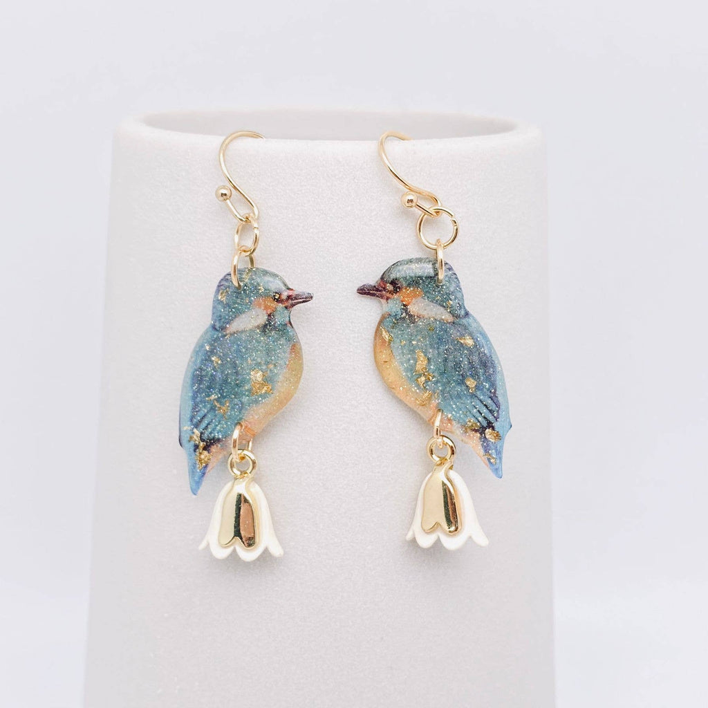 Bluebird Bloom Dangle Earrings