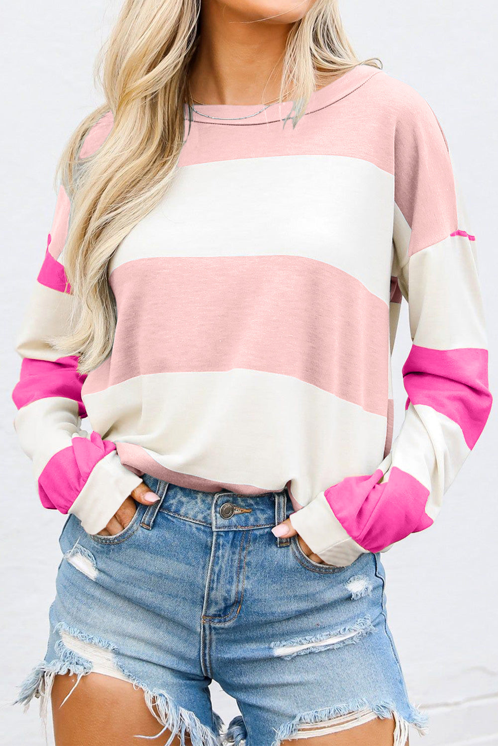 Pink Crush Color Block Top