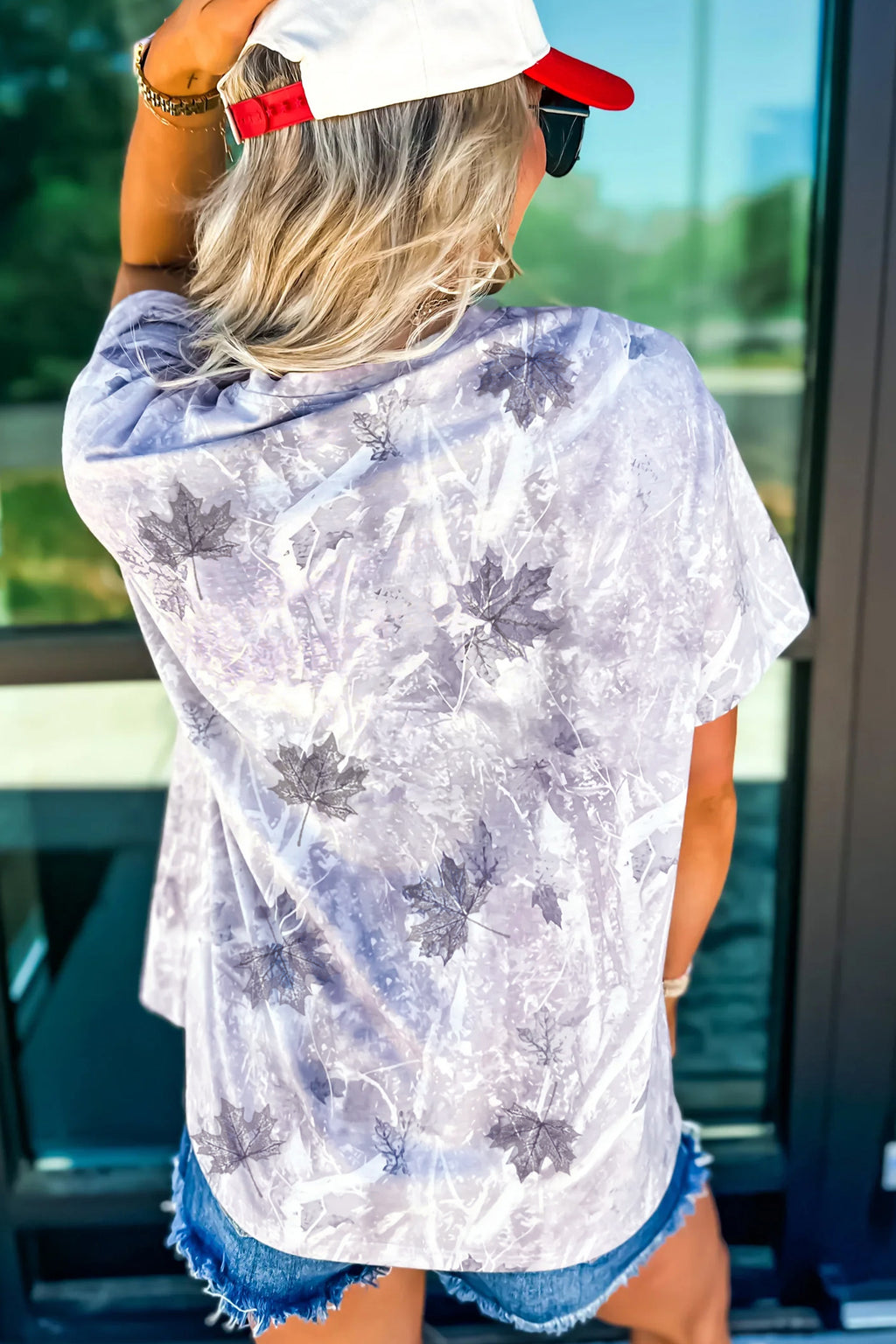 Grey Woodland Camo Oversized Tee