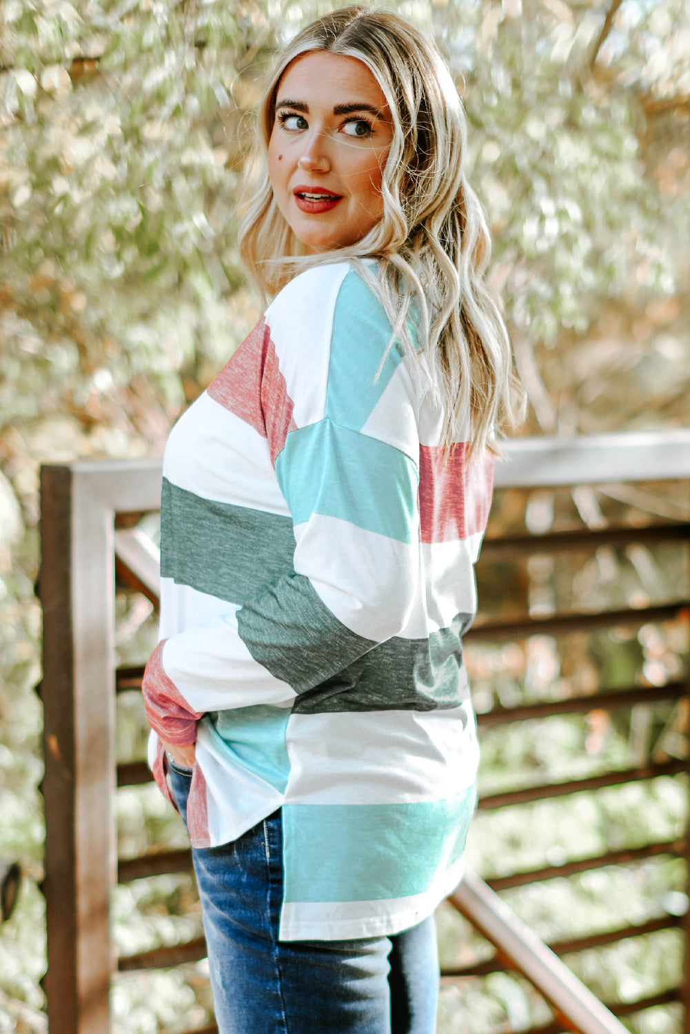 Cozy Colorblock Pullover (Curvy)