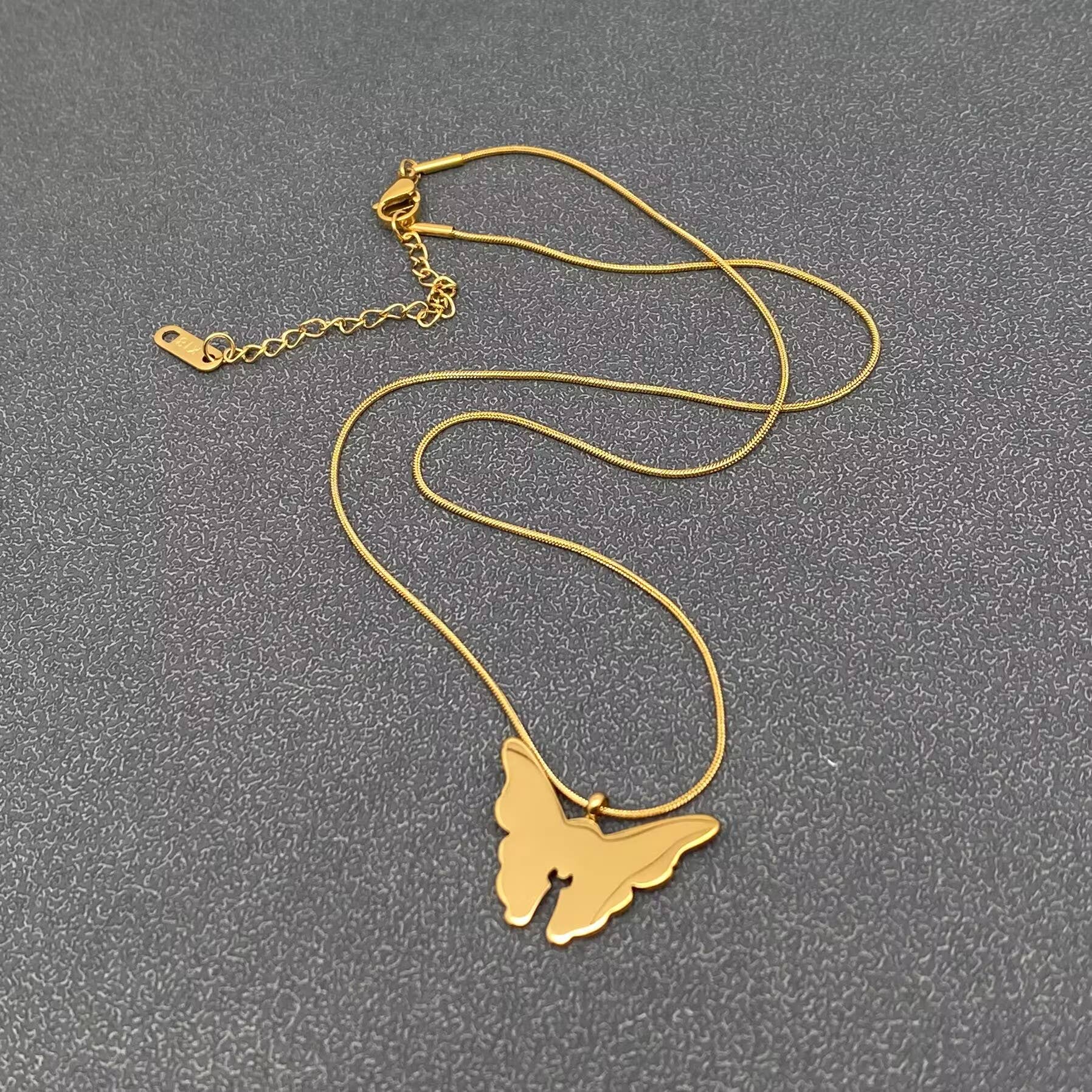 Enamel Butterfly Charm Necklace