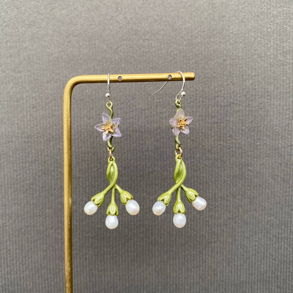 Forget-me-not Flower Dangle Earrings