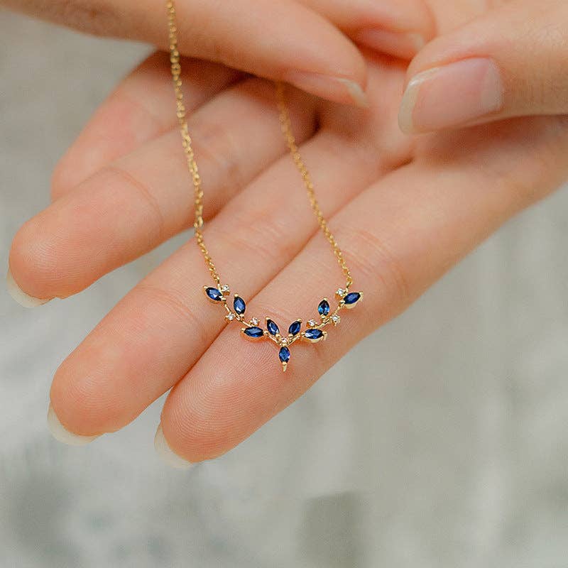 Midnight Antler Charm Necklace