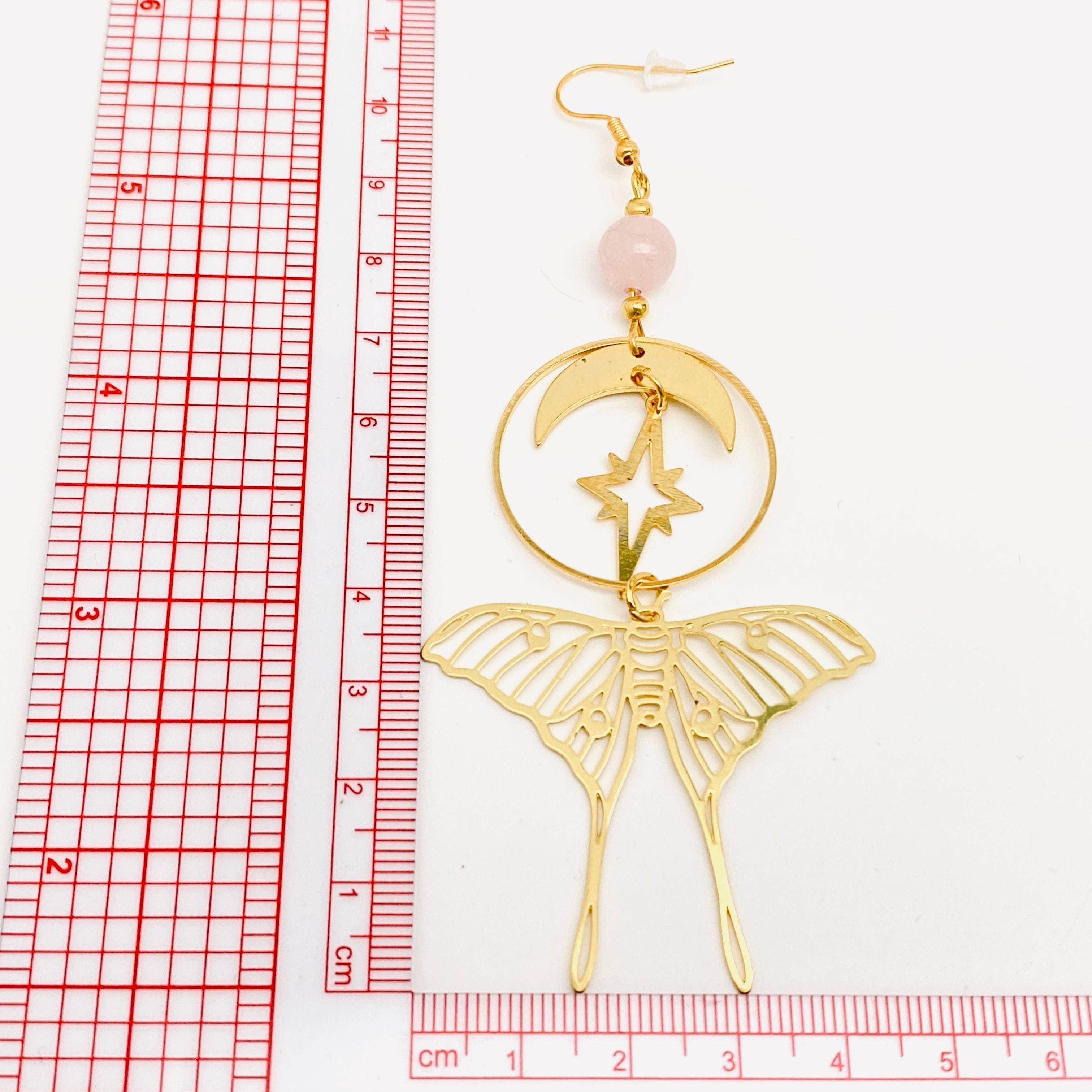 Luna Moth Statement Earrings